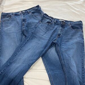 Lot of 2 Levi's Men's Bootcut Jeans in Stone Washed Blue